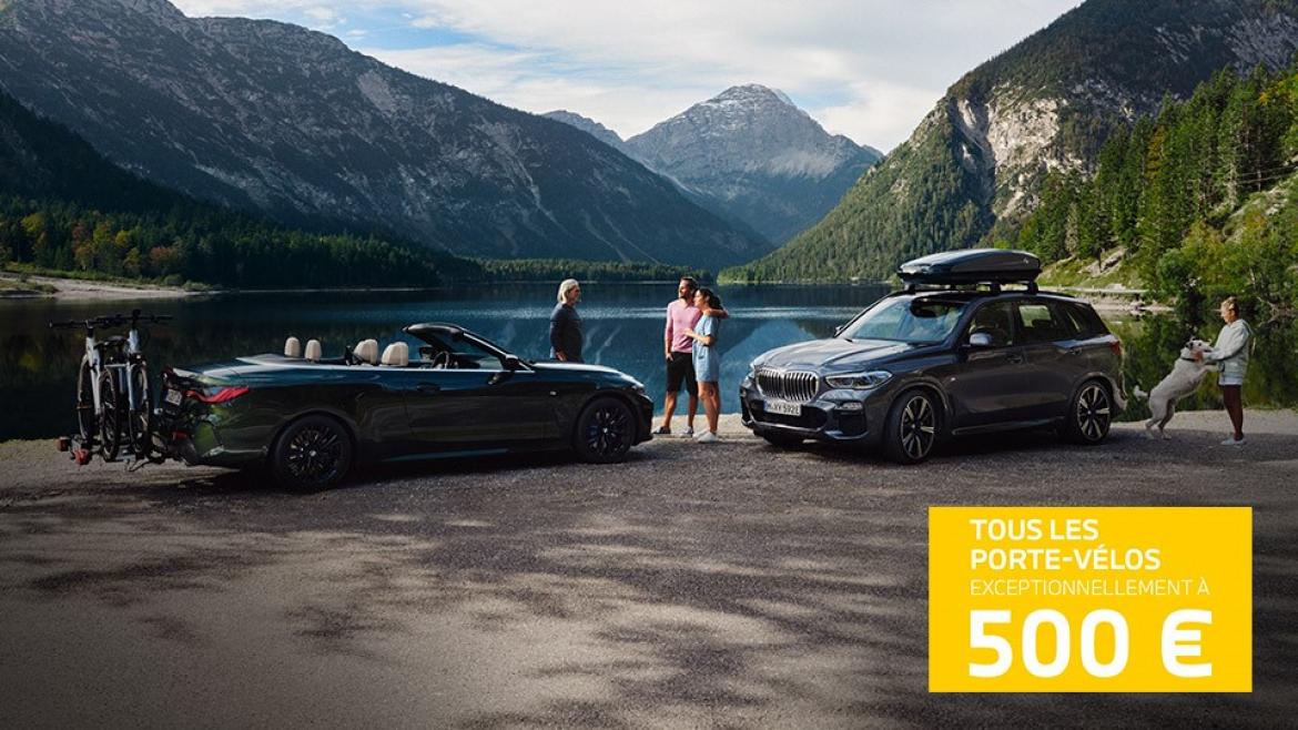 Fan de BMW et de vélo ? Les deux font la paire, comme en témoignent nos porte-vélos BMW. Exclusivement adaptés à votre voiture, faciles à installer, ils vous garantissent la qualité que vous êtes en droit d'attendre de BMW. Tous les porte-vélos BMW sont en ce moment à 500 EUR.